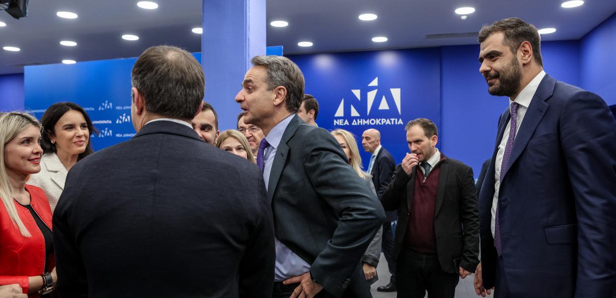 Ο Κυριάκος Μητσοτάκης σε συνεδρίαση της ΝΔ
