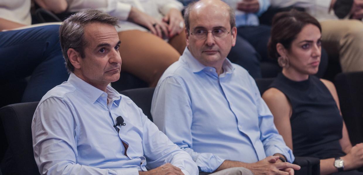 Κυριάκος Μητσοτάκης, Κωστής Χατζηδάκης και Δόμνα Μιχαηλίδου