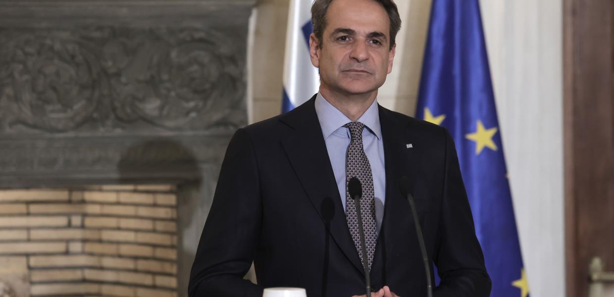 Ο Κυριάκος Μητσοτάκης στο Μέγαρο Μαξίμου