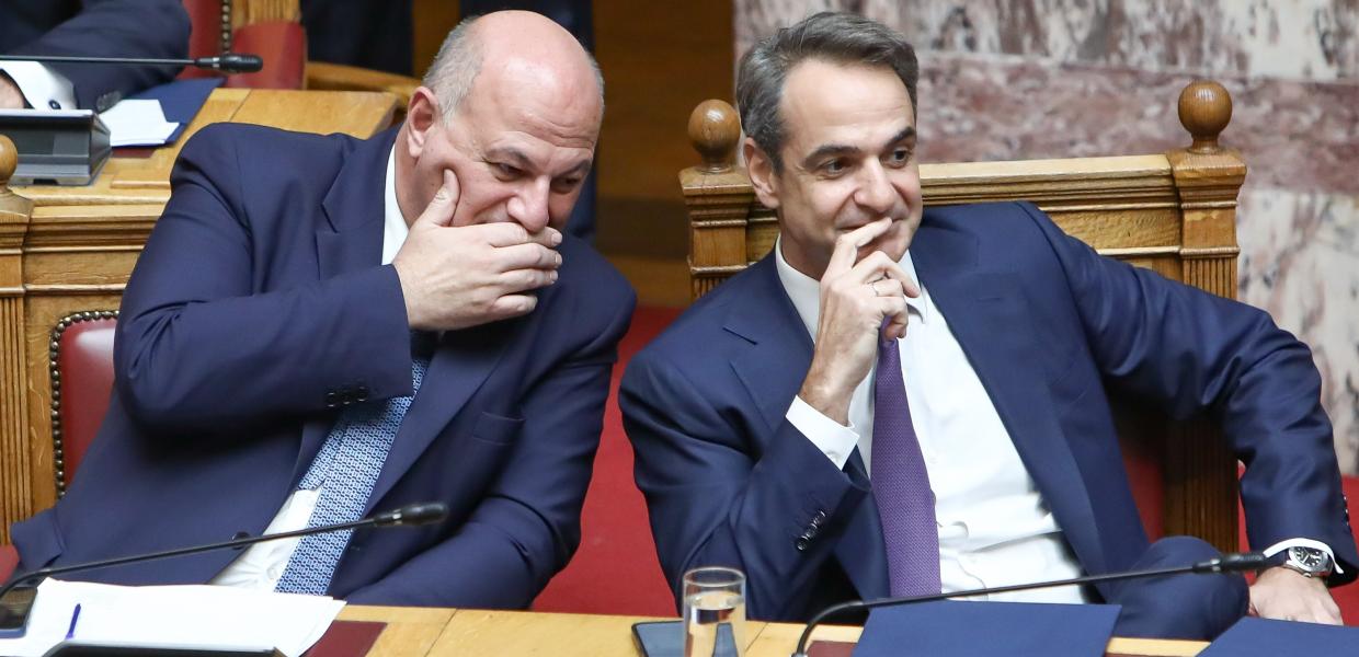 Ο Κώστας Τσιάρας και ο Κυριάκος Μητσοτάκης 