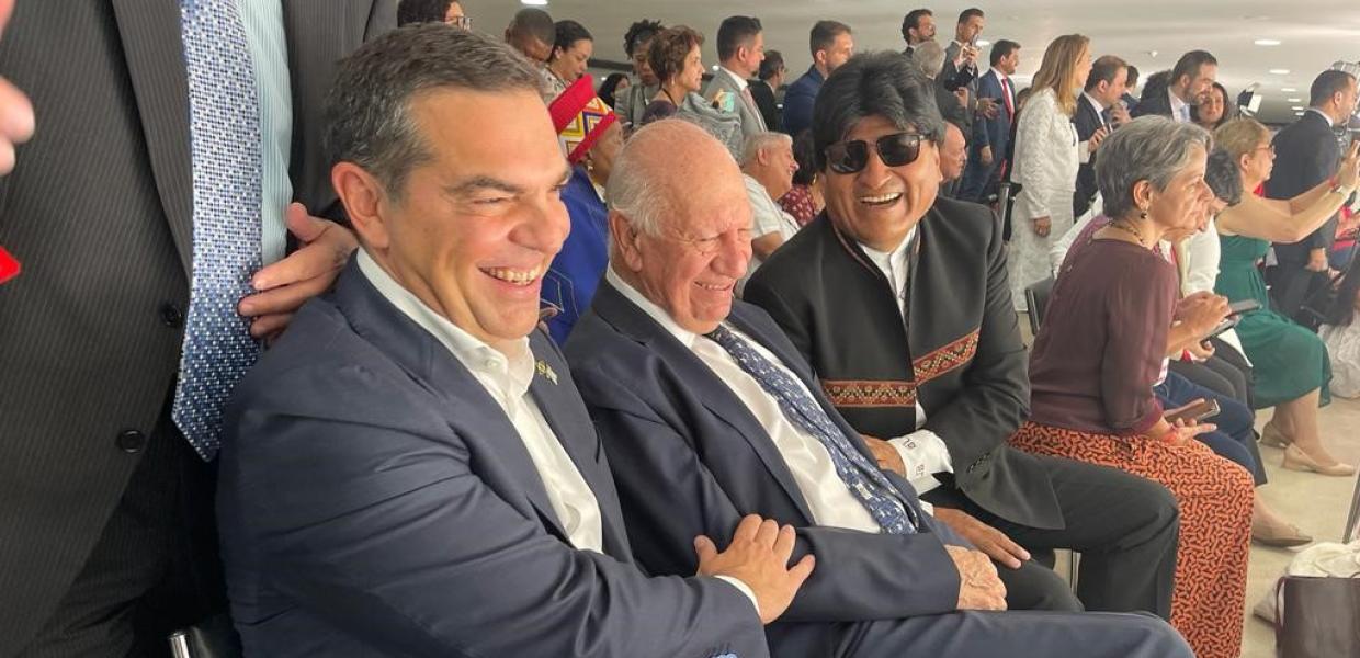 Αλέξης Τσίπρας Ρικάρντο Λάγκος Έβο Μοράλες