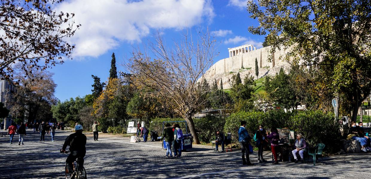 Λιακάδα ήλιος χειμώνας Ακρόπολη