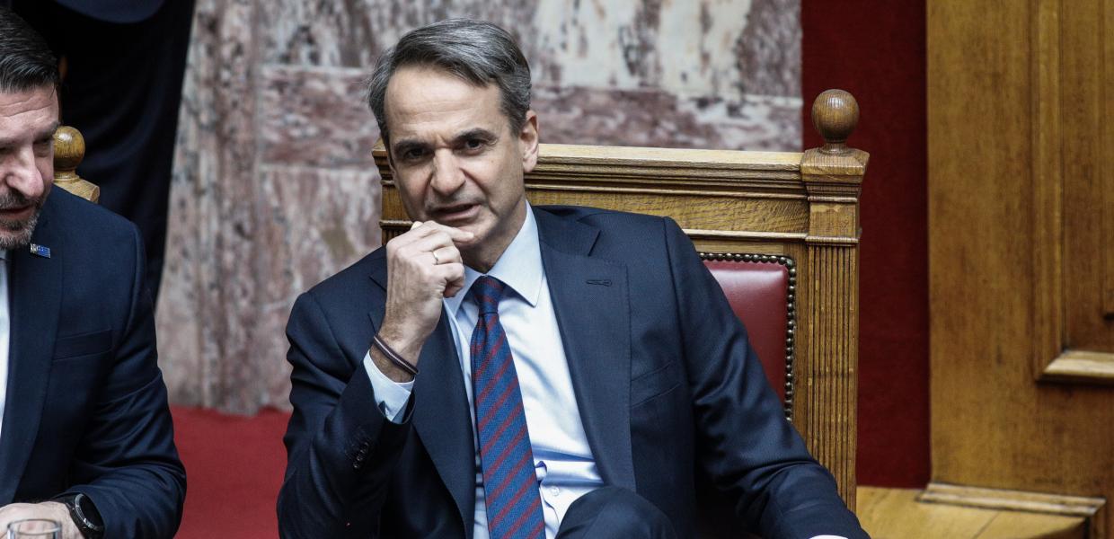 Ο Κυριάκος Μητσοτάκης στη Βουλή
