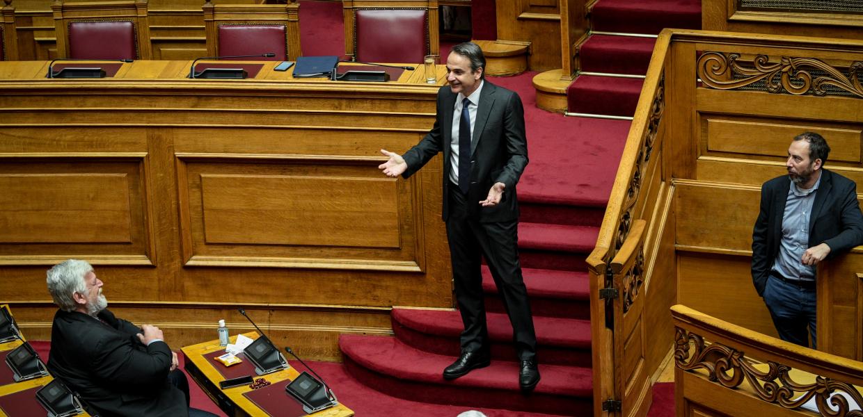 Ο Κυριάκος Μητσοτάκης στη Βουλή