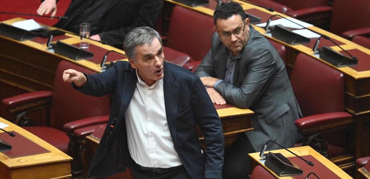 Ο Ευκλείδης Τσακαλώτος στη Βουλή