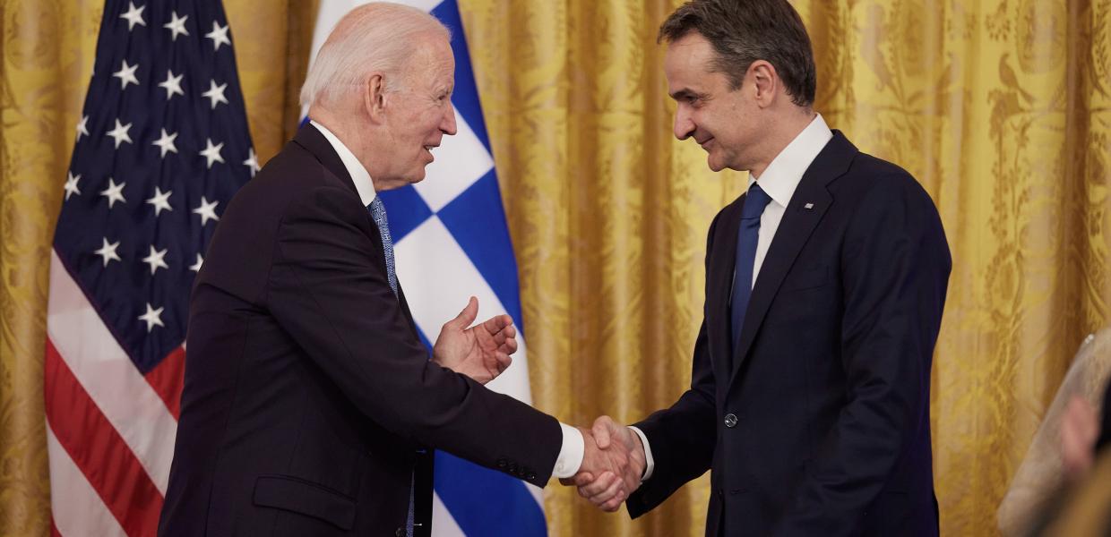 Τζο Μπάιντεν και Κυριάκος Μητσοτάκης