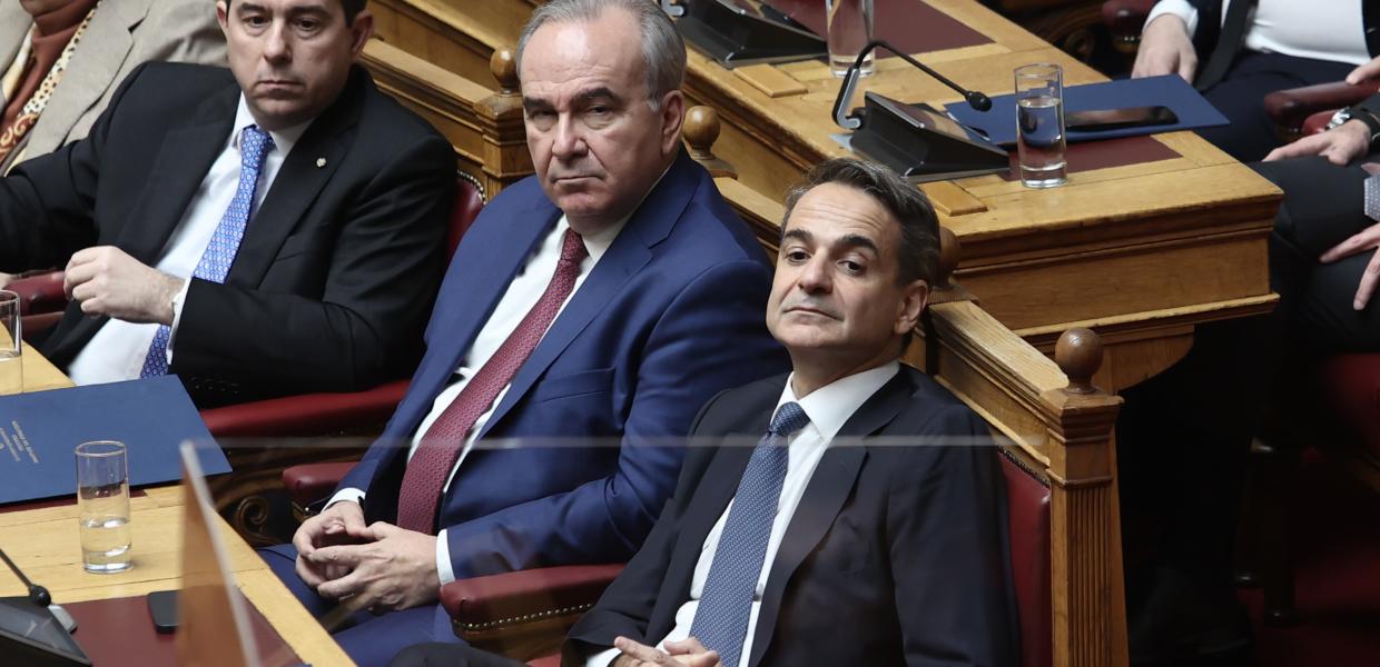 Νότης Μηταράκης, Νίκος Παπαθανάσης και Κυριάκος Μητσοτάκης
