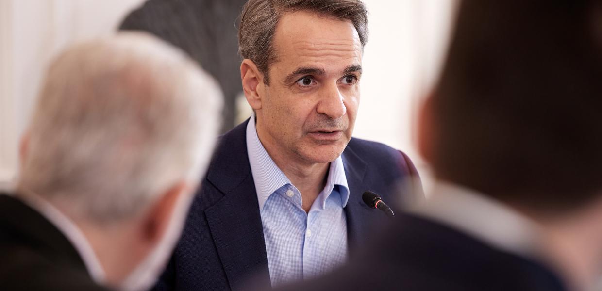 Ο Κυριάκος Μητσοτάκης σε σύσκεψη