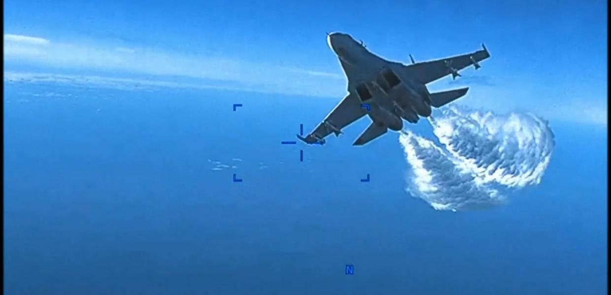 screenshot Su-27 ΣΥΓΚΡΟΥΣΗ DRONE ΡΩΣΙΑ ΗΠΑ