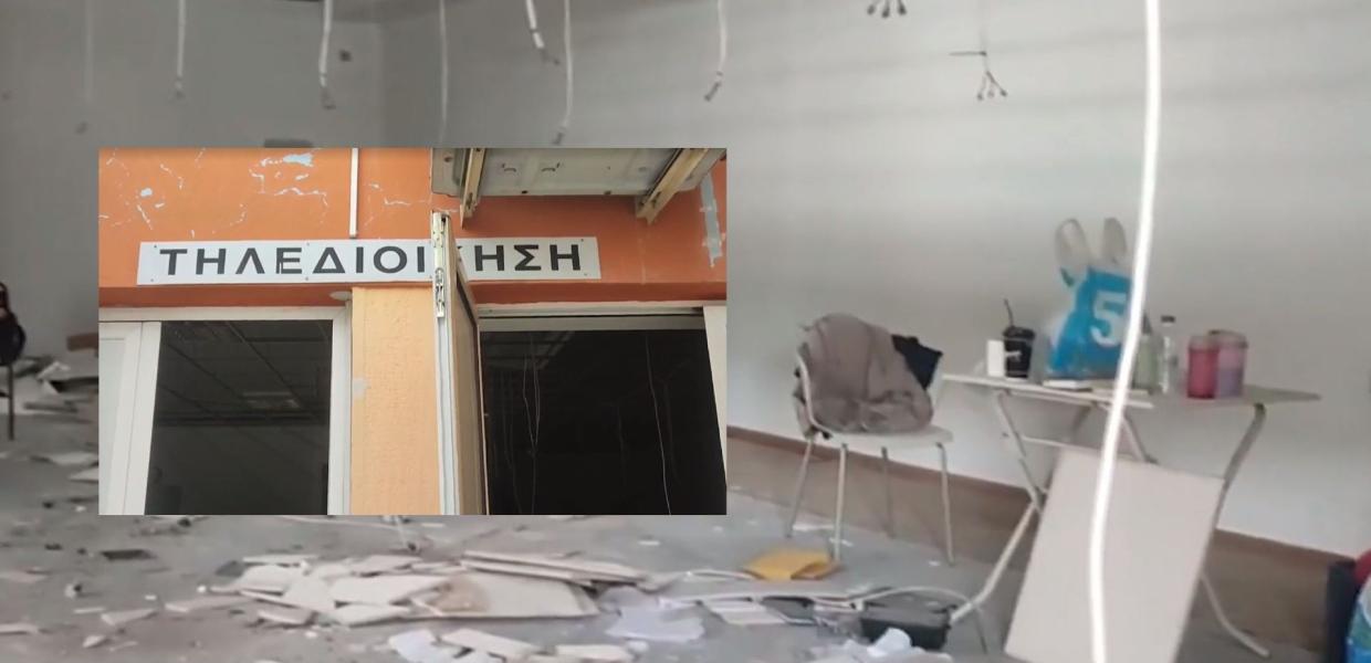 Εικόνες εγκατάλειψης στο κτίριο της τηλεδιοίκησης στη Λάρισα