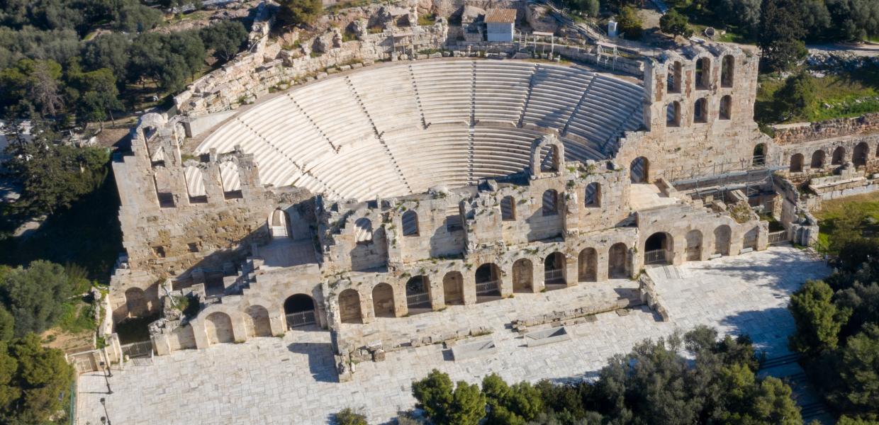 Το Ηρώδειο άδειο από ψηλά