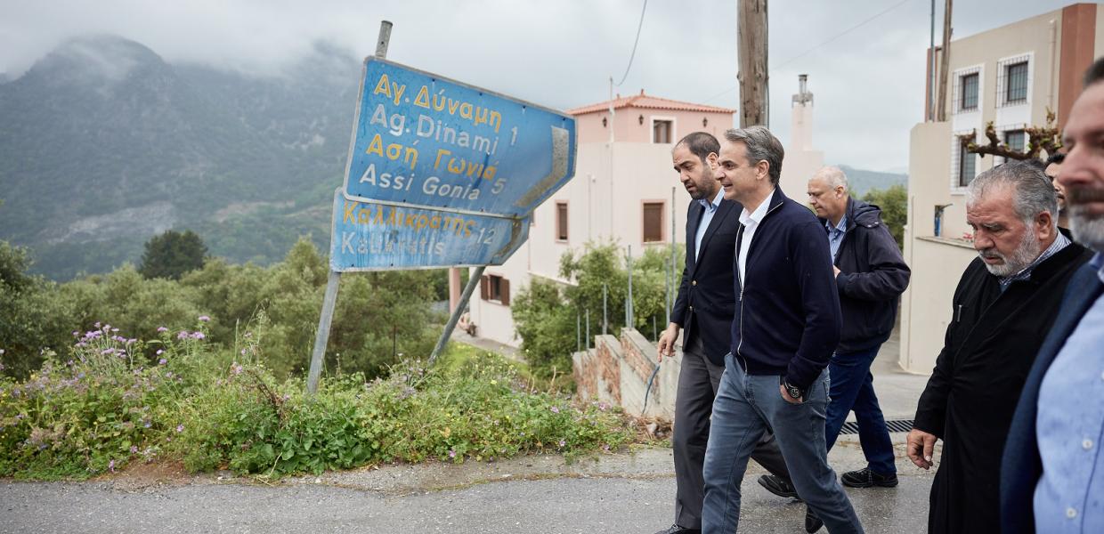 Ο Κυριάκος Μητσοτάκης στο Ρέθυμνο