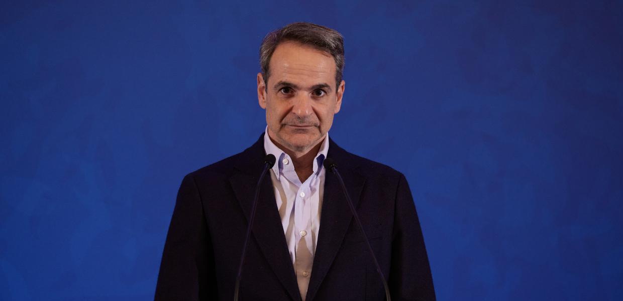 Ο Μητσοτάκης στο βήμα