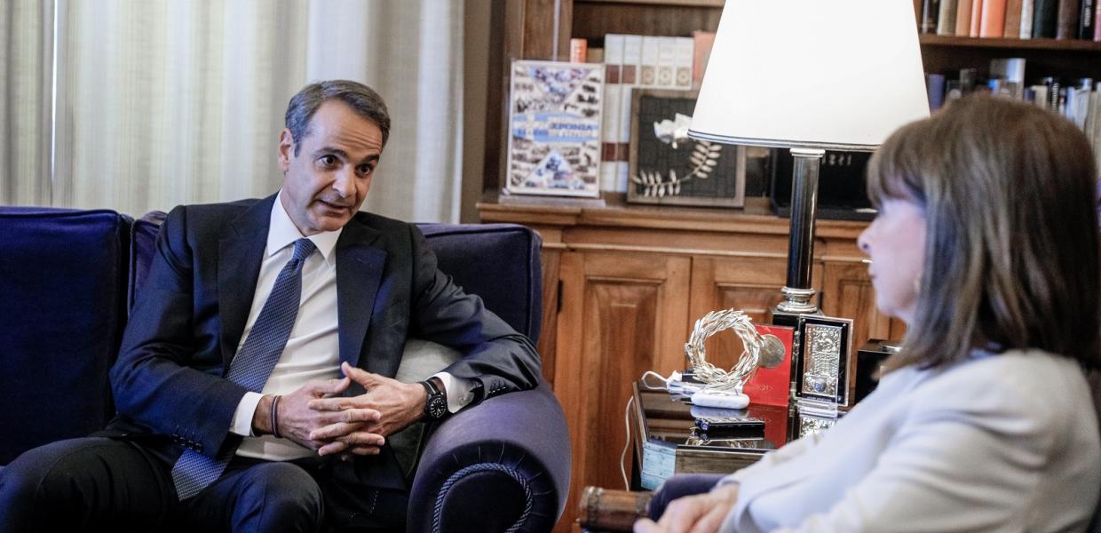 Κυριάκος Μητσοτάκης και Κατερίνα Σακελλαροπούλου