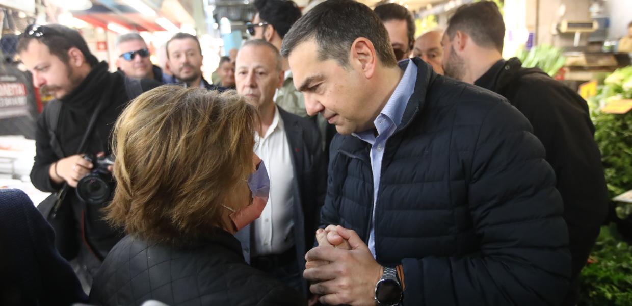 Ο Αλέξης Τσίπρας στην Καλλιθέα