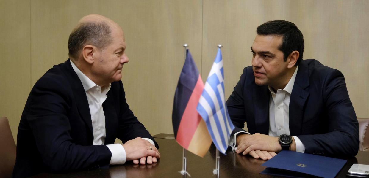 Ο Αλέξης Τσίπρας και ο Όλαφ Σολτς