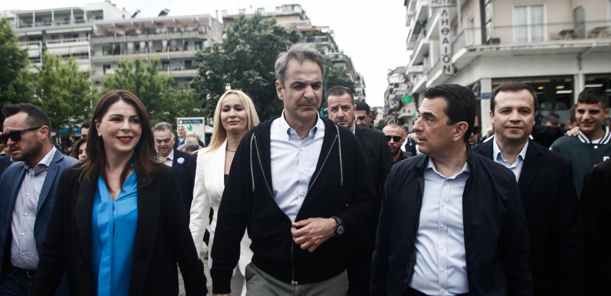 Ο Κυριάκος Μητσοτάκης στα Τρίκαλα