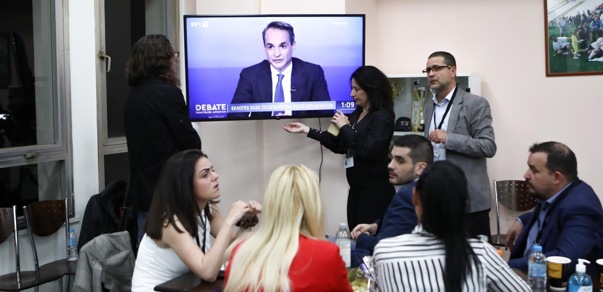 Ο Κυριάκος Μητσοτάκης σε τηλεόραση