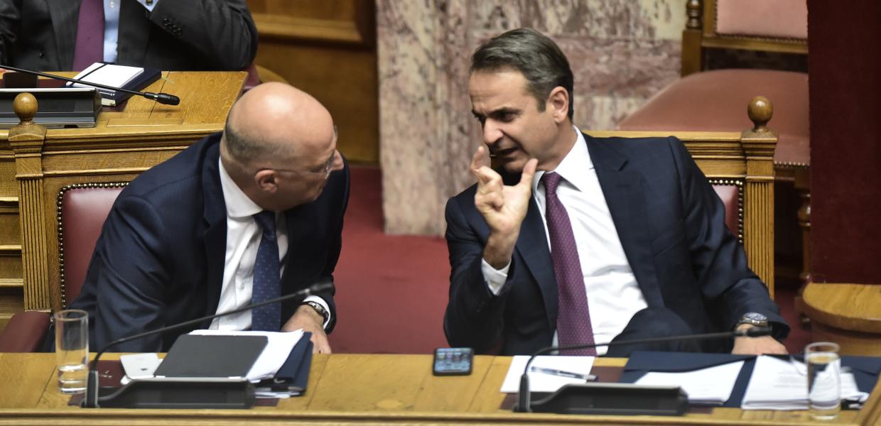 Ο Κυριάκος Μητσοτάκης και ο Νίκος Δένδιας