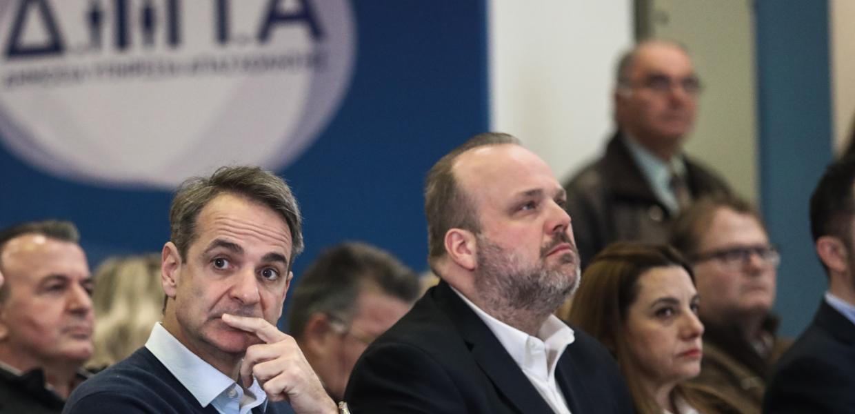 Ο Κυριάκος Μητσοτάκης και ο Σπύρος Πρωτοψάλτης 