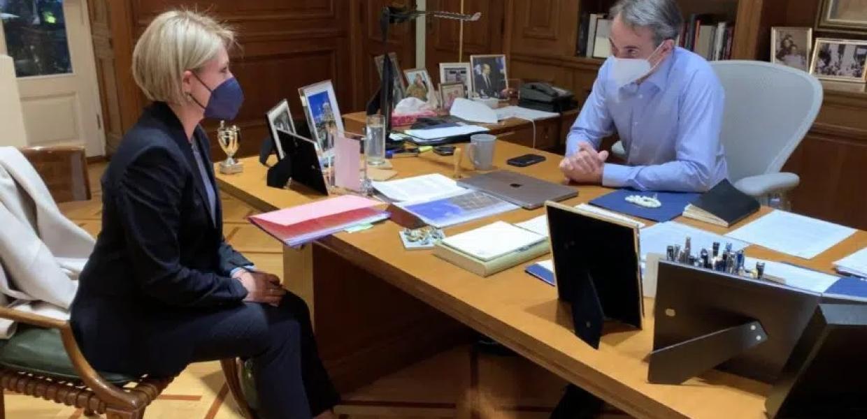 Χριστίνα Αλεξοπούλου και Κυριάκος Μητσοτάκης