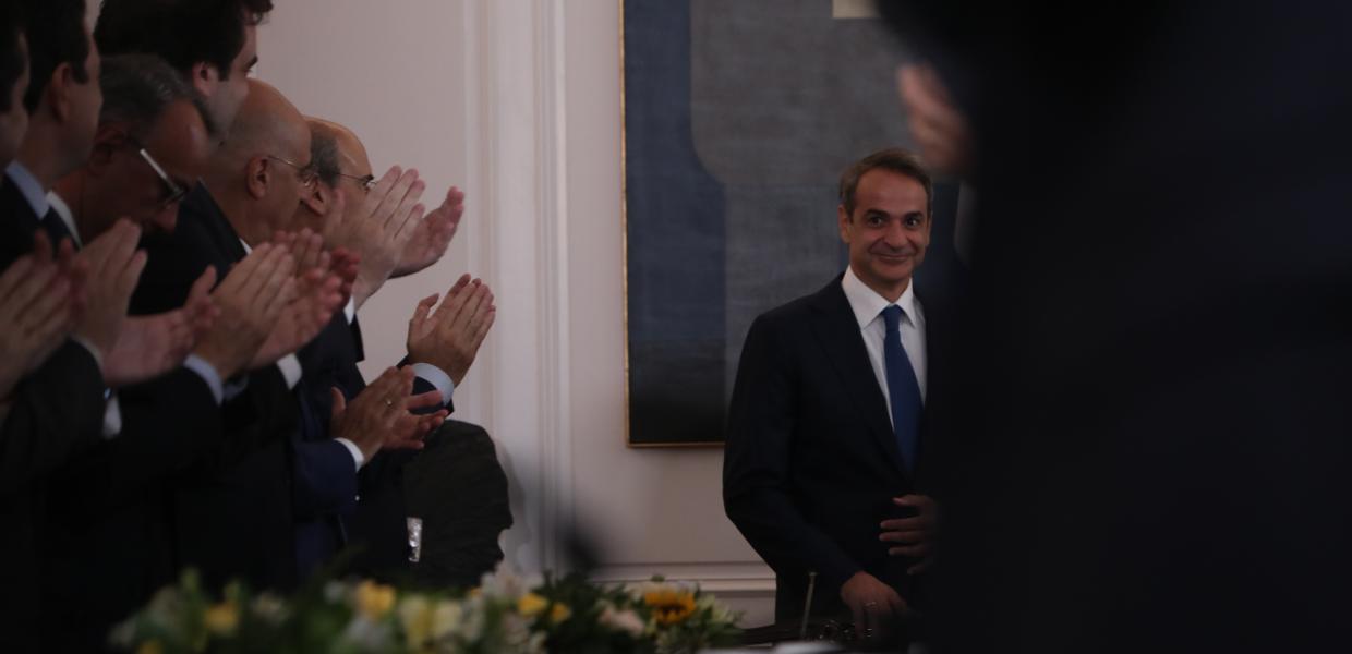 Ο Κυριάκος Μητσοτάκης στο υπουργικό