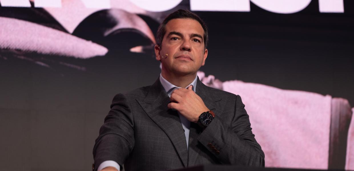 Ο Αλέξης Τσίπρας στη συνεδρίαση του PES