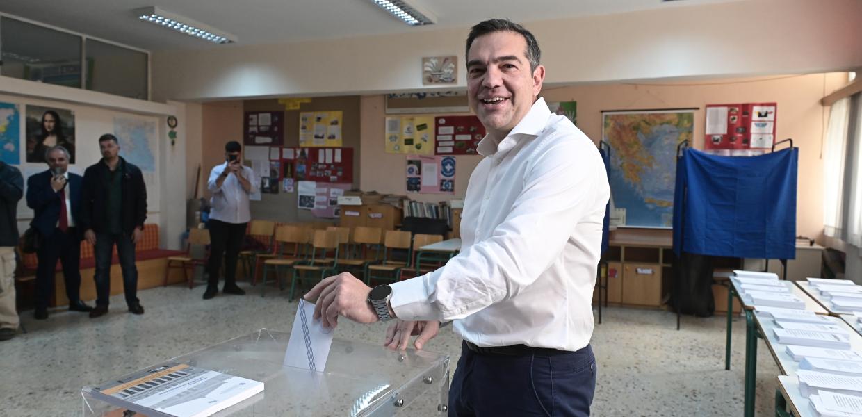 Αλέξης Τσίπρας εκλογές ψήφος παραβάν