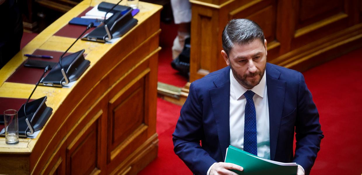 Ο Νίκος Ανδρουλάκης στη Βουλή