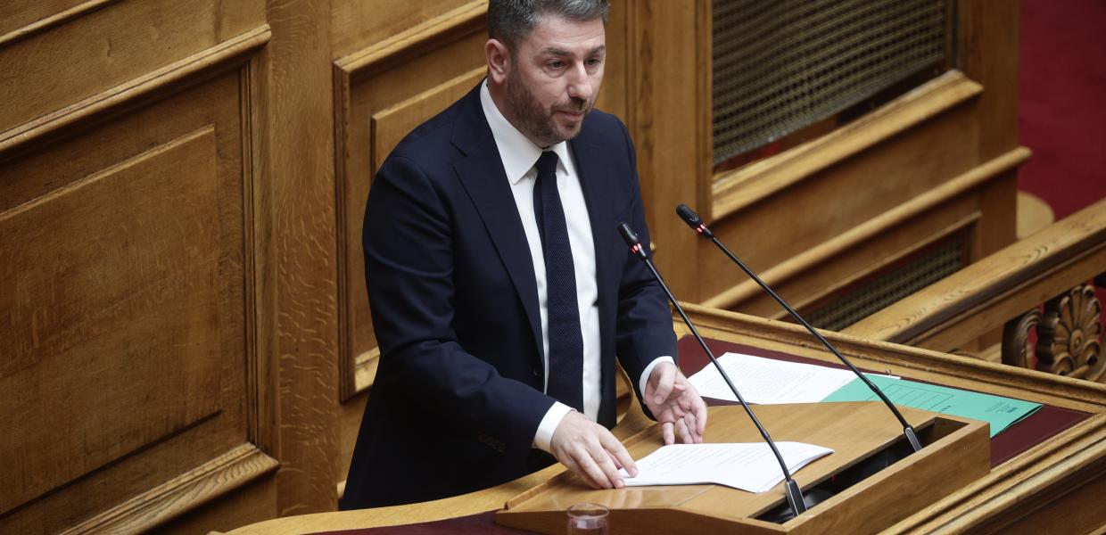 Ο Νίκος Ανδρουλάκης στη Βουλή