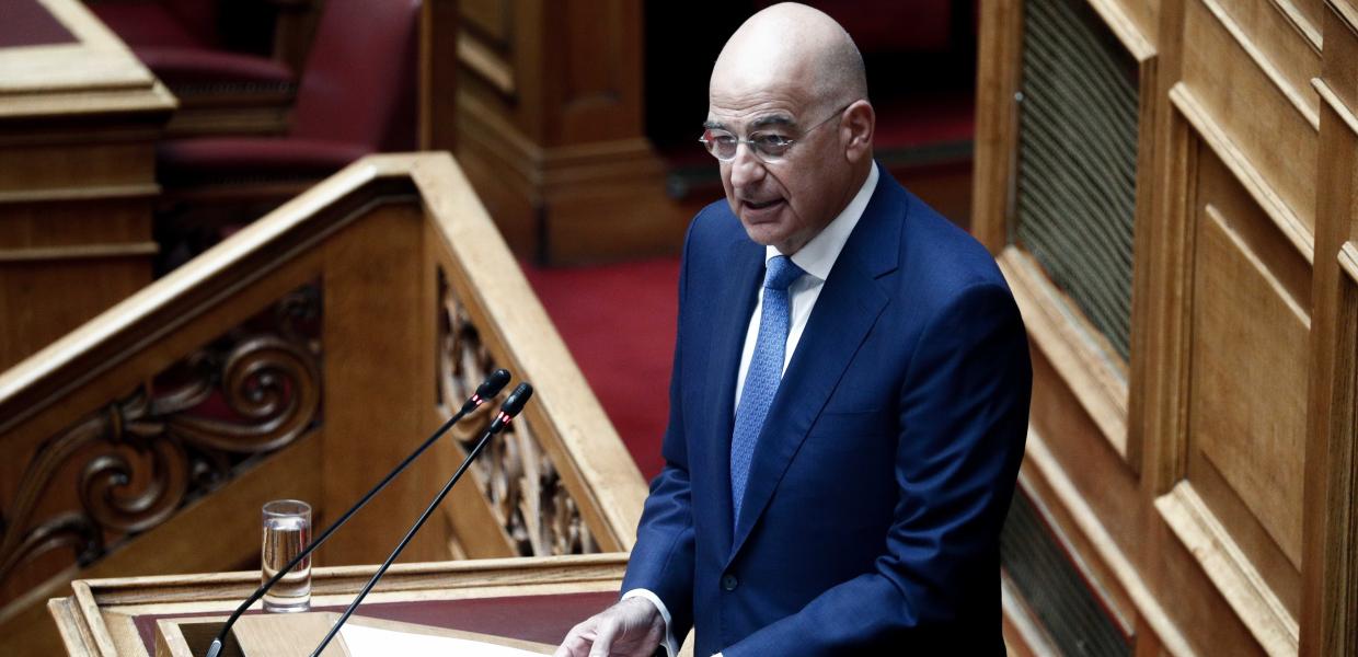 Ο Νίκος Δένδιας στη Βουλή