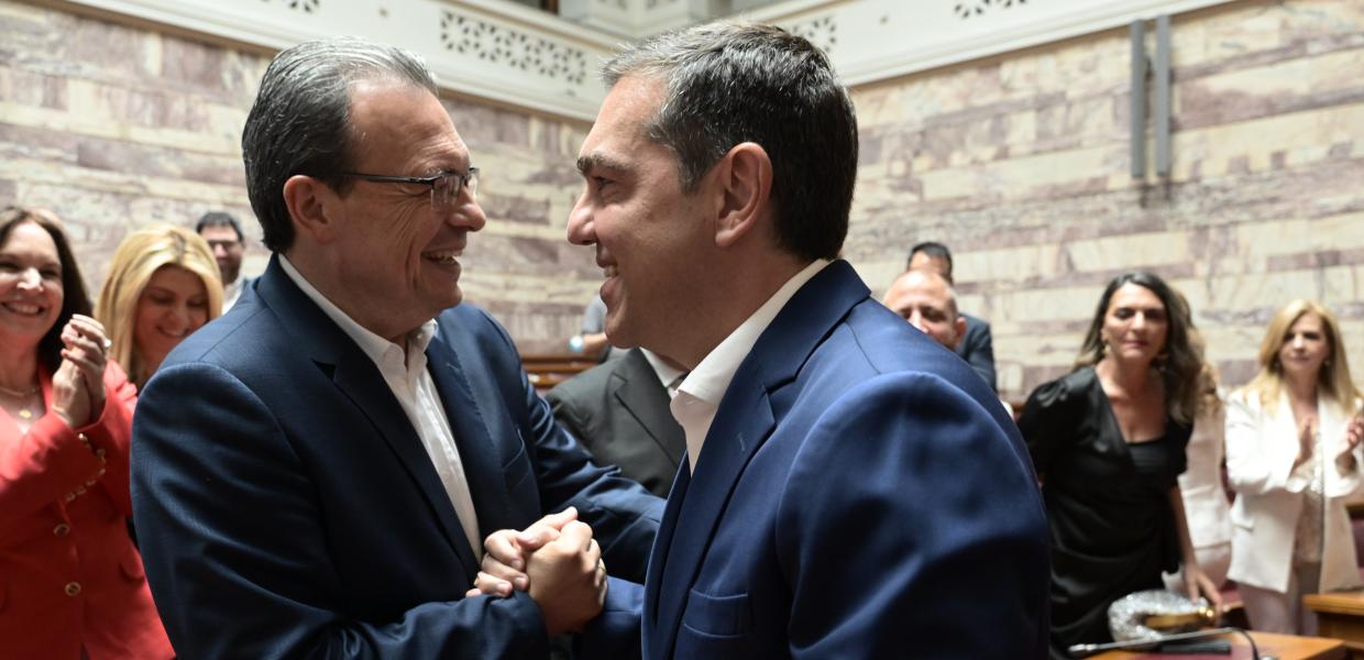 Σωκράτης Φάμελλος και Αλέξης Τσίπρας