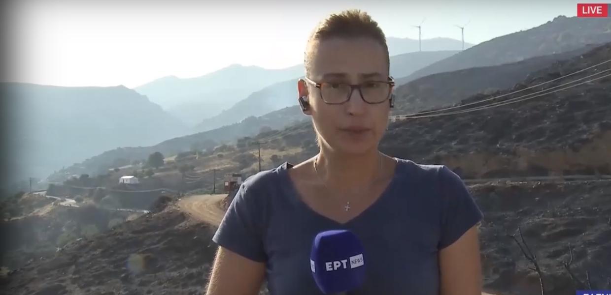 Η δημοσιογράφος της ΕΡΤ μιλά για την πτώση του καναντέρ