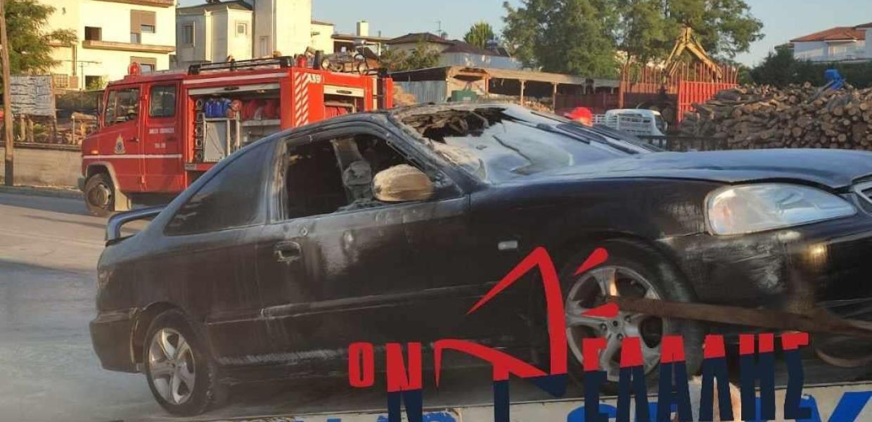 Το όχημα της 38χονης που έπιασε φωτιά με αποτέλεσμα να χάσει τη ζωή της