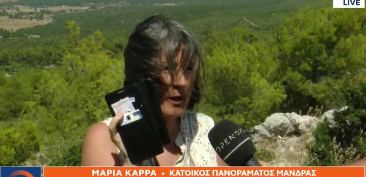 Γυναίκα μιλά σε μικρόφωνο
