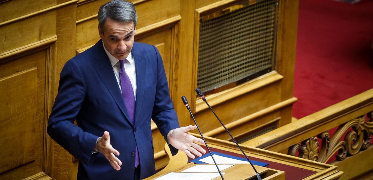 Ο Κυριάκος Μητσοτάκης στη Βουλή