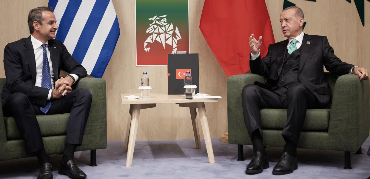 Κυριάκος Μητσοτάκης και Ρετζέπ Ταγίπ Ερντογάν