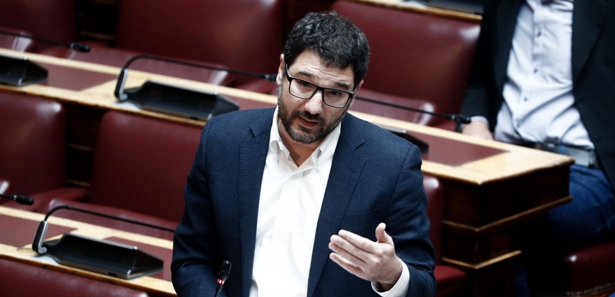 Ο Νάσος Ηλιόπουλος στα έδρανα της Βουλής