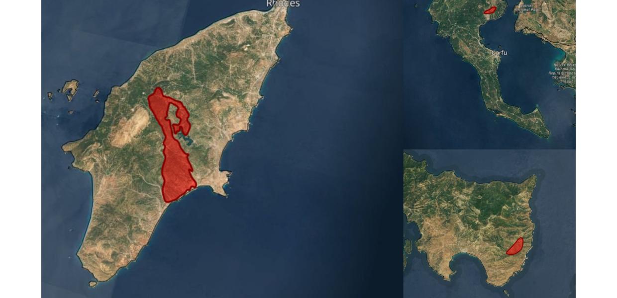 COPERNICUS ΠΥΡΚΑΓΙΕΣ ΡΟΔΟΣ ΕΥΒΟΙΑ ΚΕΡΚΥΡΑ 23072023