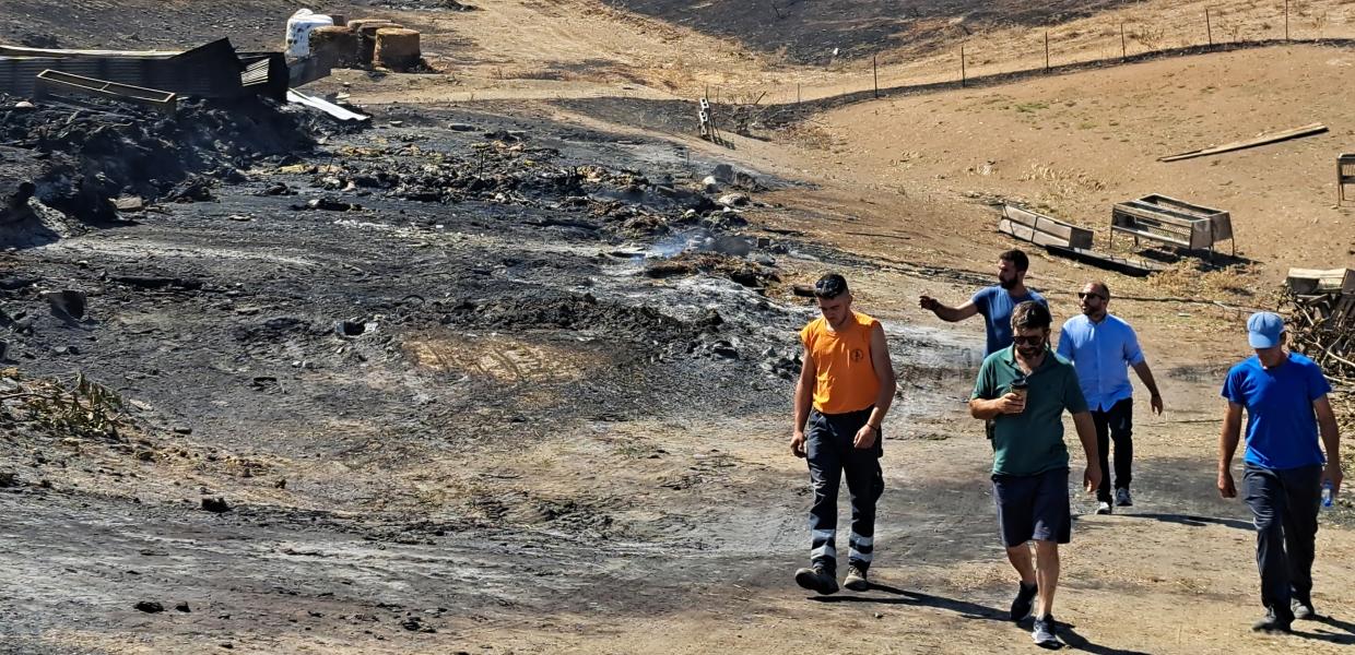 κλιμάκιο του ΣΥΡΙΖΑ-ΠΣ στις πληγείσες περιοχές από την φωτιά