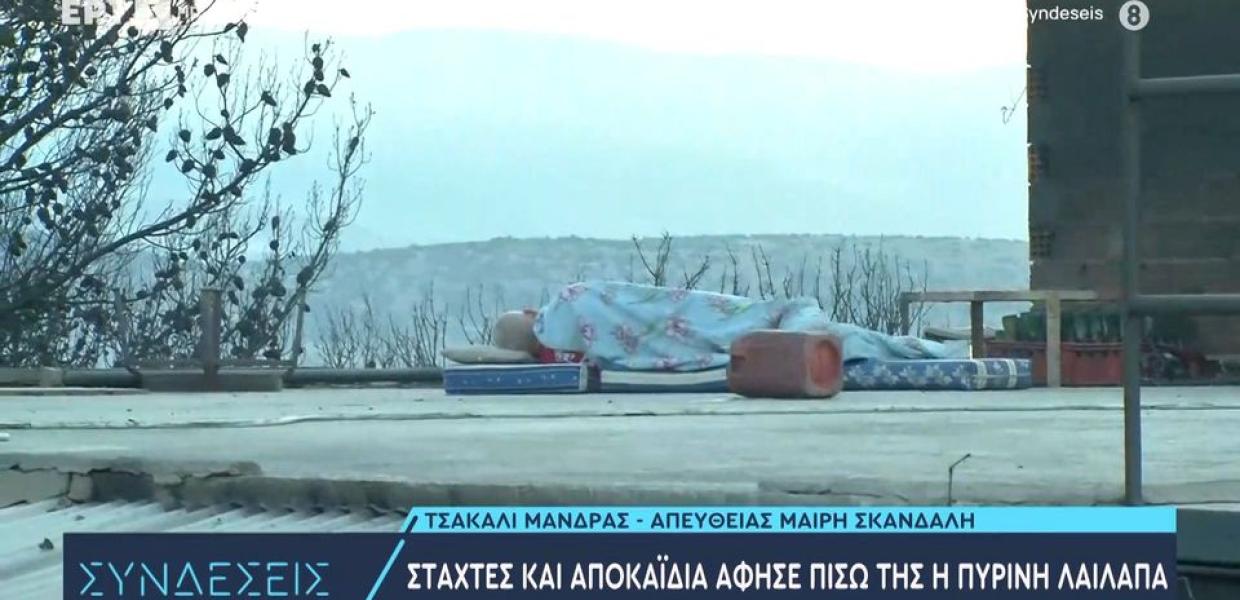 άντρας στεγη φωτιά