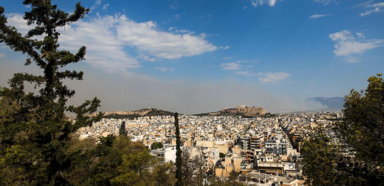 Αττική καπνός Ακρόπολη
