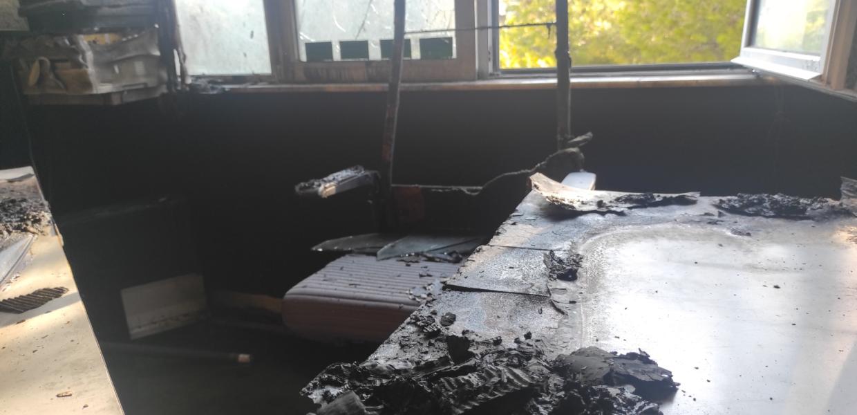 Εργατικό Κέντρο Ηρακλείου φωτιά