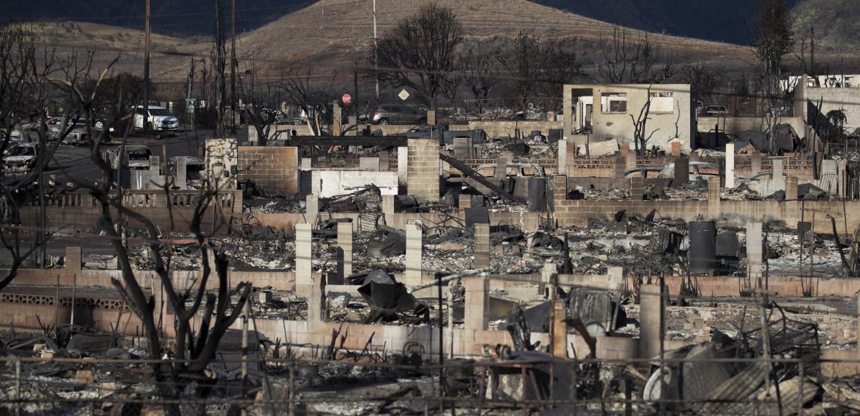 Καμένα σπίτια στη Χαβάη