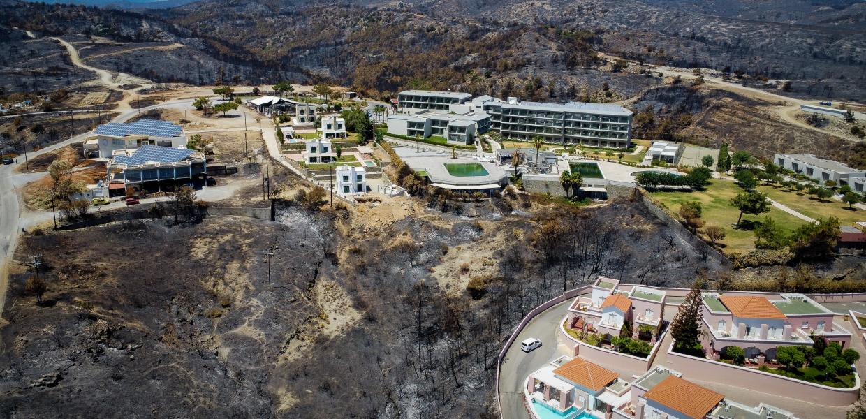 Καταλύματα στη Ρόδο μετά τη φωτιά 