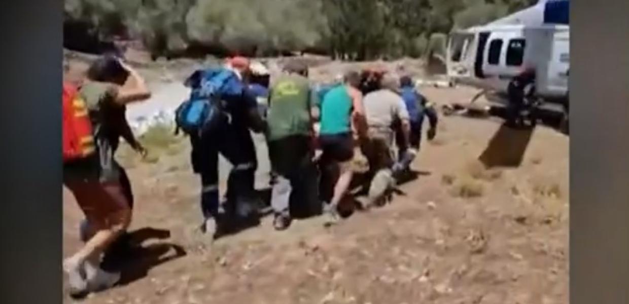 επιχείρηση διάσωσης του Ισπανού τουρίστα