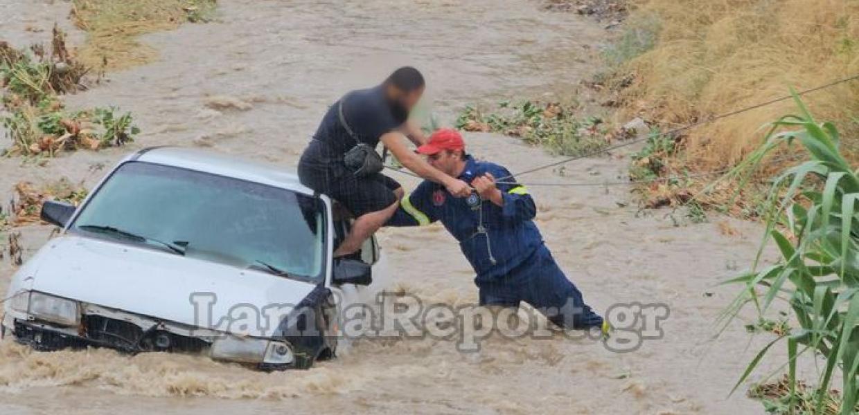 Απεγκλωβισμός Λαμία κακοκαιρία