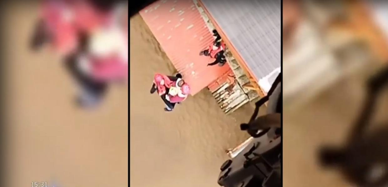 Διάσωση πατέρα και παιδιού με ελικόπτερο