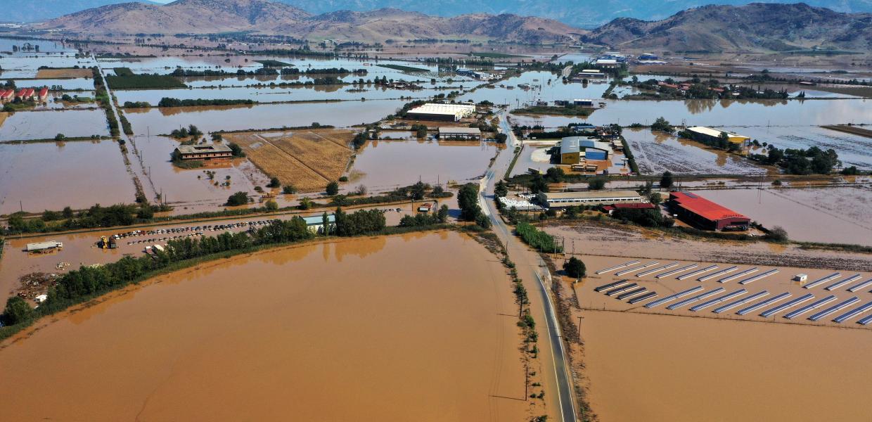 Πλημμυρισμένη η εθνική οδός