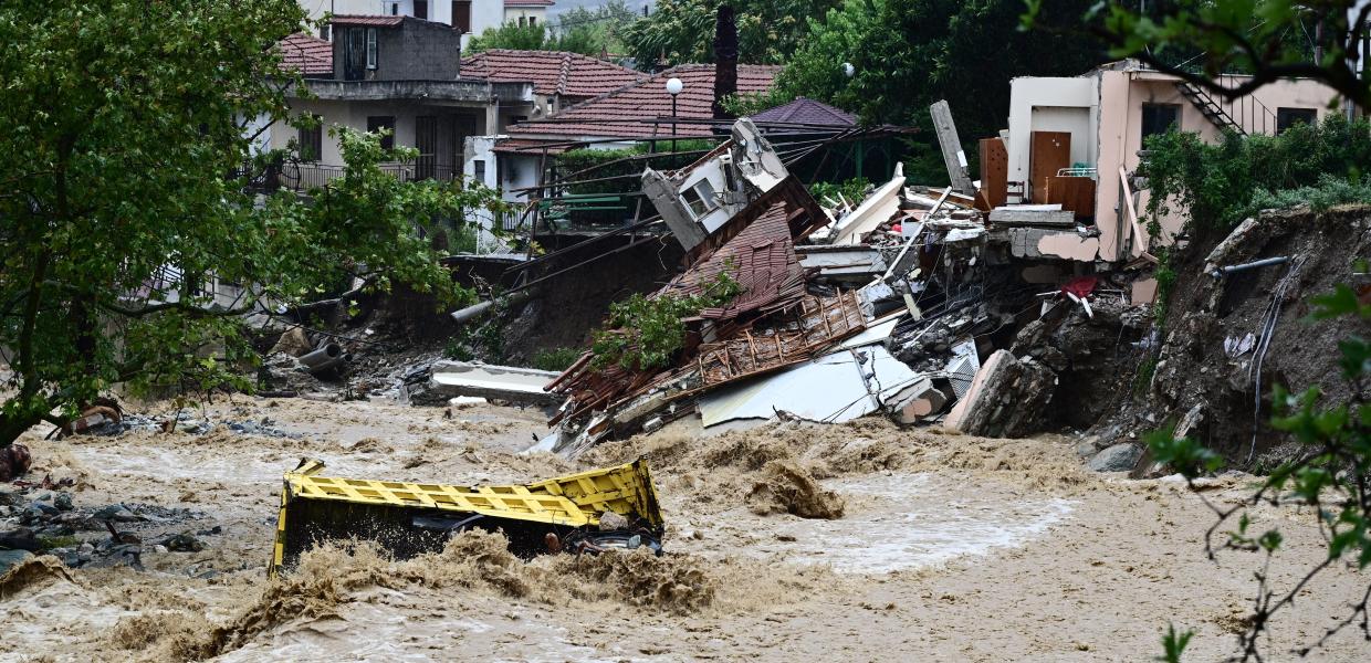 καταστροφές στο Βόλο από την κακοκαιρία Daniel